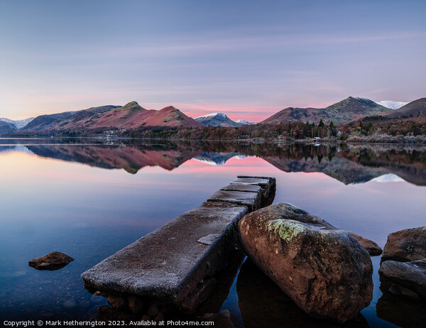 Icy Dawn at Derwentwater Picture Board by Mark Hetherington