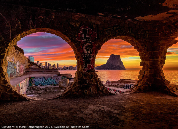 Penon Through The Arches at Sunrise Picture Board by Mark Hetherington