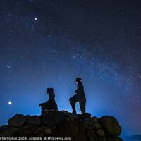 Buy canvas prints of The Milky Way over the Collie and Mackenzie statue in Skye by Mark Hetherington