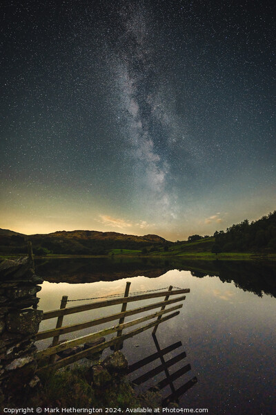 Watendlath Tarn Milky Way Picture Board by Mark Hetherington