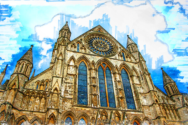 York Minster Sketch Picture Board by Picture Wizard