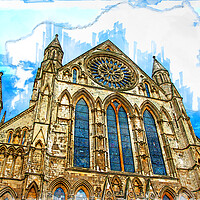 Buy canvas prints of York Minster Sketch by Picture Wizard