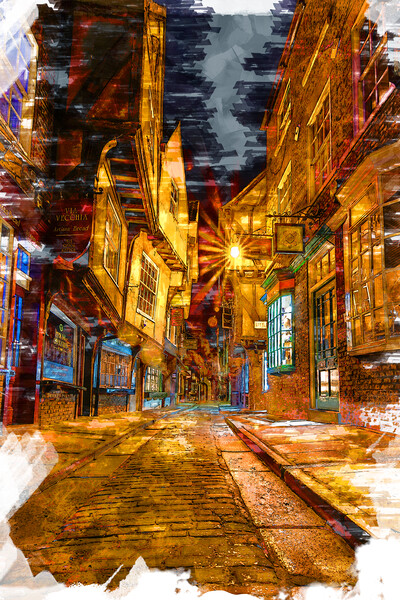York Shambles - Sketch Picture Board by Picture Wizard