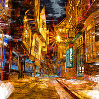 Buy canvas prints of York Shambles - Sketch by Picture Wizard