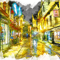 Buy canvas prints of York Cobbled Streets - Sketch by Picture Wizard