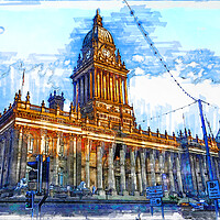Buy canvas prints of Leeds Town Hall by Picture Wizard