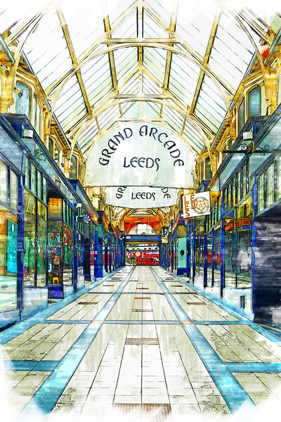 Grand Arcade Leeds - Sketch Picture Board by Picture Wizard