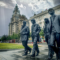 Buy canvas prints of The Beatles Statue by Picture Wizard