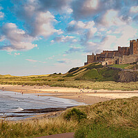 Buy canvas prints of Bamburgh Castle by Picture Wizard