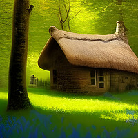 Buy canvas prints of Cottage In The Woods by Picture Wizard