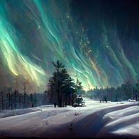 Buy canvas prints of The Northern Lights by Picture Wizard