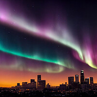 Buy canvas prints of City Aurora  by Picture Wizard