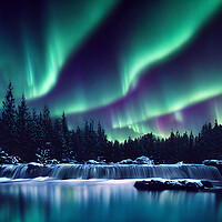 Buy canvas prints of The Northern Lights by Picture Wizard