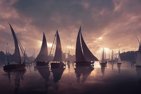 Sail Boats Picture Board by Picture Wizard