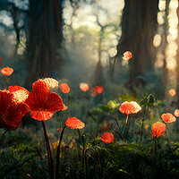 Buy canvas prints of Poppy In The Wood by Picture Wizard
