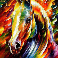 Buy canvas prints of Rainbow Stallion by Picture Wizard