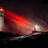 Buy canvas prints of Ghostly Lighthouse by Picture Wizard