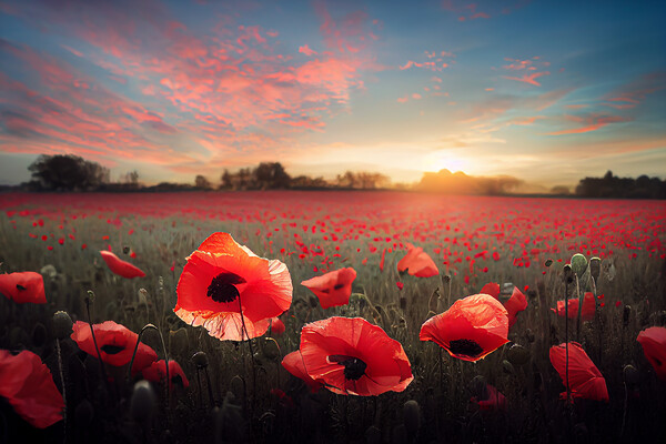 Poppy Field Picture Board by Picture Wizard