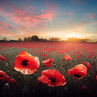 Buy canvas prints of Poppy Field by Picture Wizard