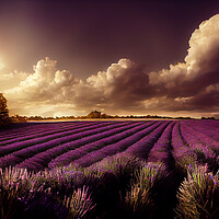 Buy canvas prints of Purple Fields of Lavender by Picture Wizard