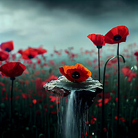 Buy canvas prints of Poppy Tears by Picture Wizard