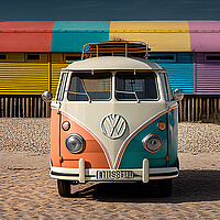 Buy canvas prints of Beach Camper by Picture Wizard