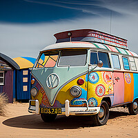 Buy canvas prints of VW Camper Van by Picture Wizard