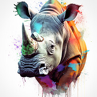 Buy canvas prints of The Rhino by Picture Wizard