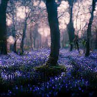 Buy canvas prints of A magical bluebell wood by Picture Wizard