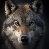 Buy canvas prints of The Wolf Portrait 2 by Picture Wizard