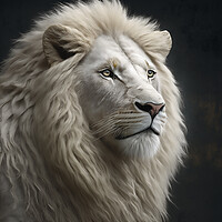Buy canvas prints of The White Lion 1 by Picture Wizard