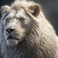 Buy canvas prints of The White Lion 2 by Picture Wizard