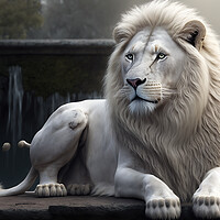 Buy canvas prints of The White Lion 3 by Picture Wizard