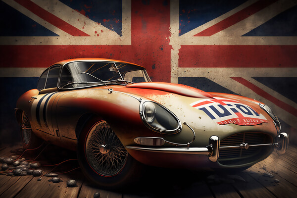 E Type Jaguar 2 Picture Board by Picture Wizard
