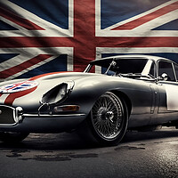 Buy canvas prints of E Type Jaguar 4 by Picture Wizard