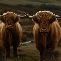 Buy canvas prints of Highland Cattle 2 by Picture Wizard