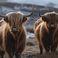 Buy canvas prints of Highland Cattle 4 by Picture Wizard