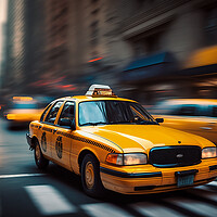 Buy canvas prints of New York Yellow Cab by Picture Wizard