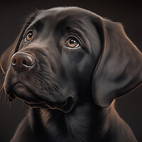 Buy canvas prints of Black Lab by Picture Wizard