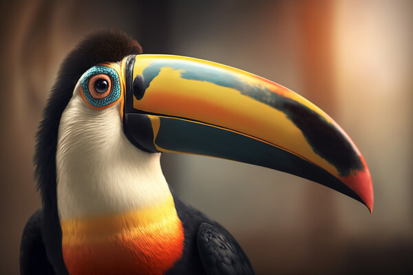Toucan Portrait Picture Board by Picture Wizard