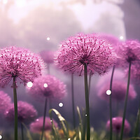 Buy canvas prints of Purple Allium Flowers by Picture Wizard