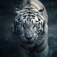 Buy canvas prints of The White Tiger by Picture Wizard
