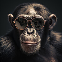 Buy canvas prints of Serious Chimp by Picture Wizard
