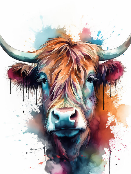 Highland Cow Colours 1 Picture Board by Picture Wizard