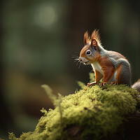 Buy canvas prints of The Red Squirrel (Sciurus vulgaris)  by Picture Wizard
