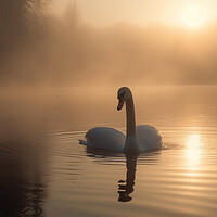 Buy canvas prints of Golden Swan  by Picture Wizard