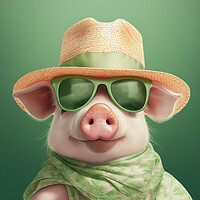 Buy canvas prints of Summertime Piggy by Picture Wizard