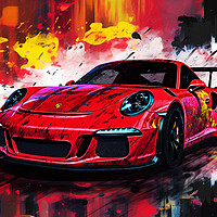 Buy canvas prints of GT3 RS Splatter by Picture Wizard
