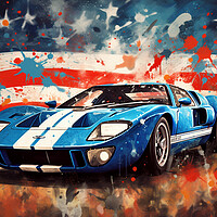 Buy canvas prints of GT40 Splatter by Picture Wizard