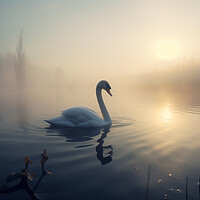 Buy canvas prints of Golden Swan by Picture Wizard